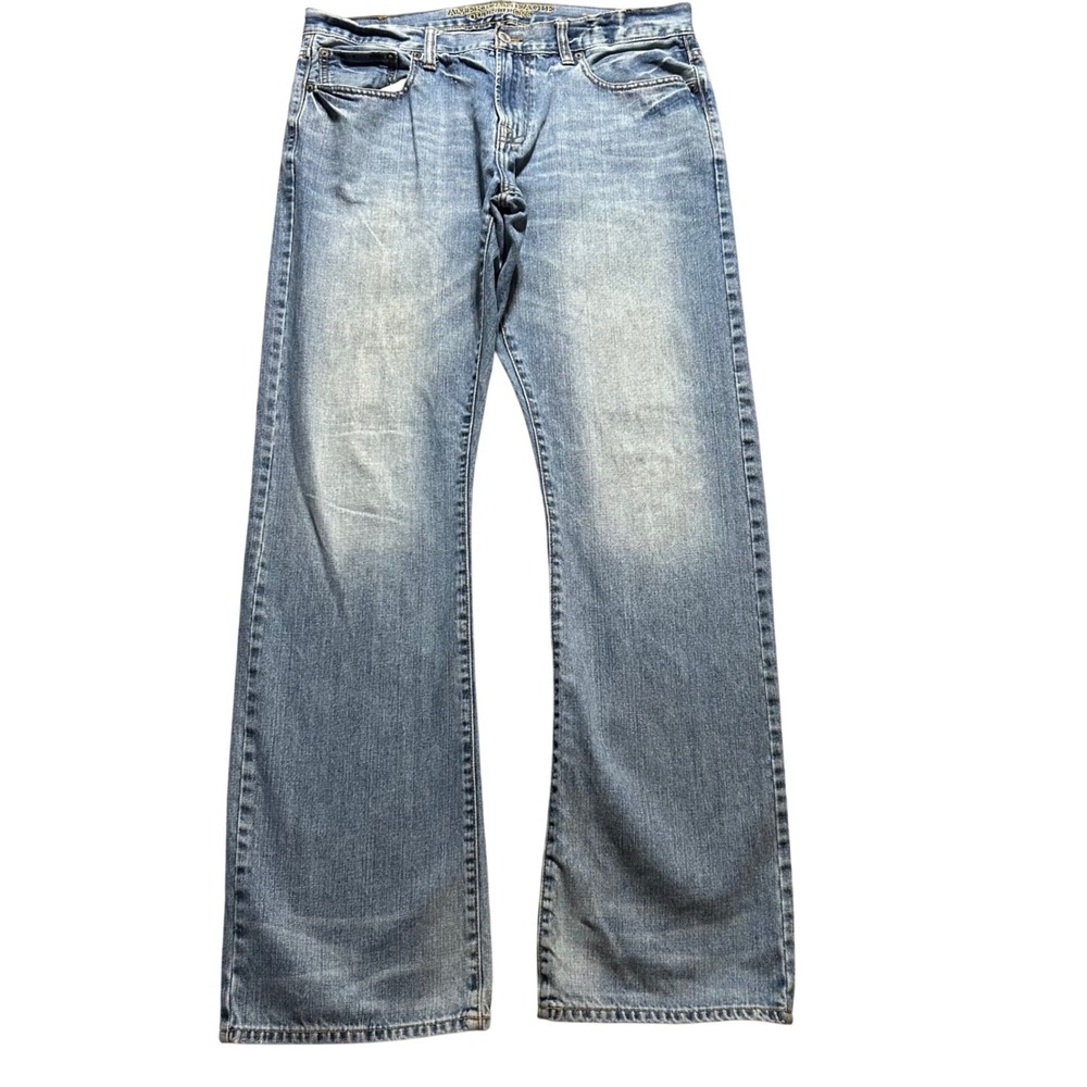 American Eagle Original Boot Jeans Mens 36x36 (Fits 38x33) Blue Medium Wash